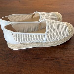 Karl Lagerfeld white mesh espadrilles like new